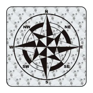 ROSA DE LOS VIENTOS' 'vv0771' Compass Die Cut Sticker 2