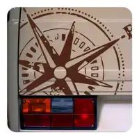 ROSA DE LOS VIENTOS' 'vv0879' Compass Die Cut Sticker 2