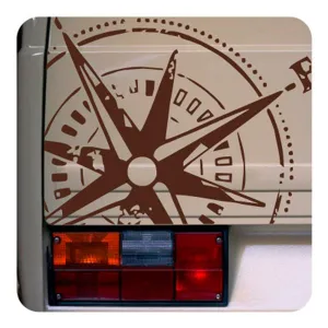 ROSA DE LOS VIENTOS' 'vv0879' Compass Die Cut Sticker 2