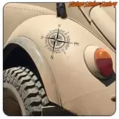 ROSA DE LOS VIENTOS' 'vv0874' Compass Die Cut Sticker 2