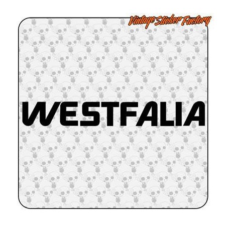 Pegatina WESTFALIA T4. Idéntica a la pegatina original.
