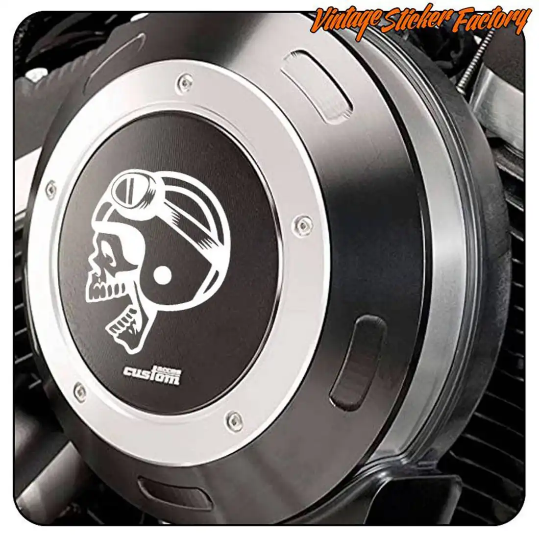 thumbnail image 2 of Pirate Skull Motorcycle Helmet Sticker Decal - Black - Car / Bike Accessory 2 of 6