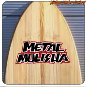 Metal Mulisha design applied to a wooden board