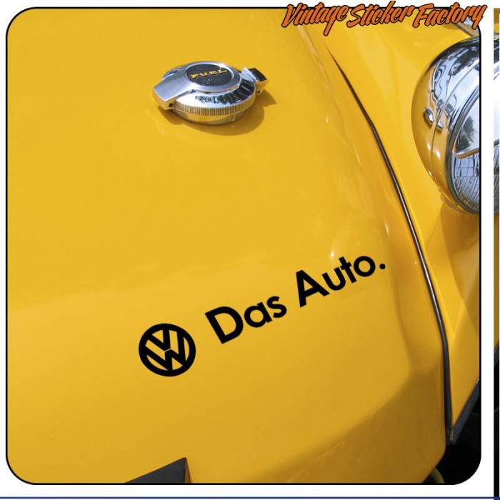 2 Sticker logo VW VOLKSWAGEN jaune et noir