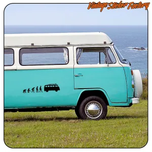 VOLKSWAGEN T1 SURF -1 EVOLUTION AUFKLEBER. KAUFEN SIE VINYLAUFKLEBER.