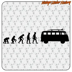 VOLKSWAGEN T1 SURF -1 EVOLUTION STICKER. BUY VINYL STICKERS.