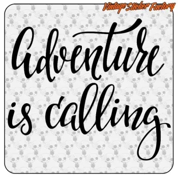 ADVENTURE IS CALLING STICKER. BUY VINYL STICKERS.