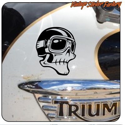 CAFE RACER HELMET SKULL