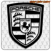 Pegatina con diseño de emblema Porsche para decoración automovilística