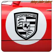 Pegatina con diseño de emblema Porsche para decoración automovilística y de garaje