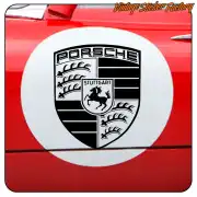 Pegatina con logo Porsche en vinilo de corte decorativo