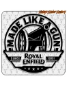 AUTOCOLLANT ROYAL ENFIELD - MADE LIKE A GUN. ACHETEZ DES AUTOCOLLANTS EN VINYLE.