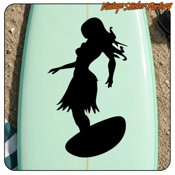 AUTOCOLLANT SURF GIRL 2. ACHETEZ DES AUTOCOLLANTS EN VINYLE.