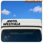 MOTEL WESTFALIA AUFKLEBER. KAUFEN SIE VINYLAUFKLEBER.
