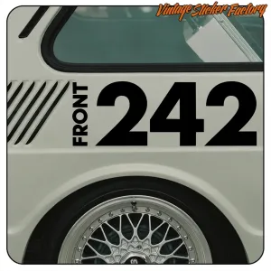 FRONT-242 AUFKLEBER. KAUFEN SIE VINYLAUFKLEBER.