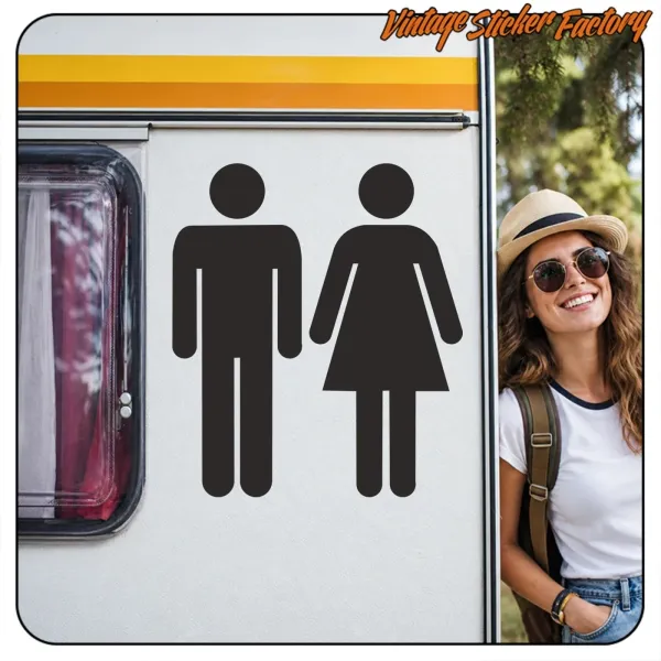 WC'S AUFKLEBER. KAUFEN SIE VINYLAUFKLEBER.