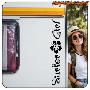 AUTOCOLLANT SURFEUR GIRL 5. ACHETEZ DES AUTOCOLLANTS EN VINYLE.