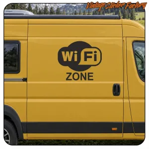 WIFI-ZONE AUFKLEBER. KAUFEN SIE VINYLAUFKLEBER.