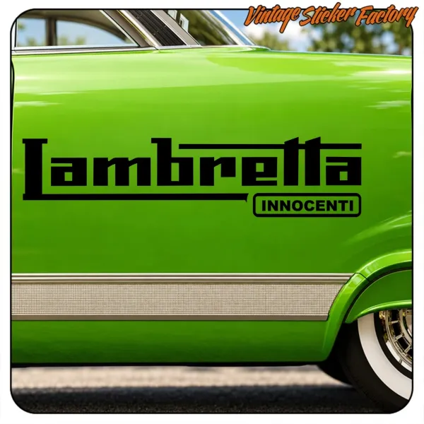 AUTOCOLLANT LAMBRETTA INNOCENTI. ACHETEZ DES AUTOCOLLANTS EN VINYLE.
