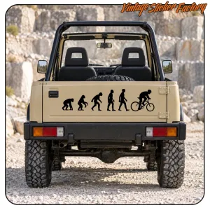 Fahrrad-Evolution Aufkleber | Vinylfolie Radsport