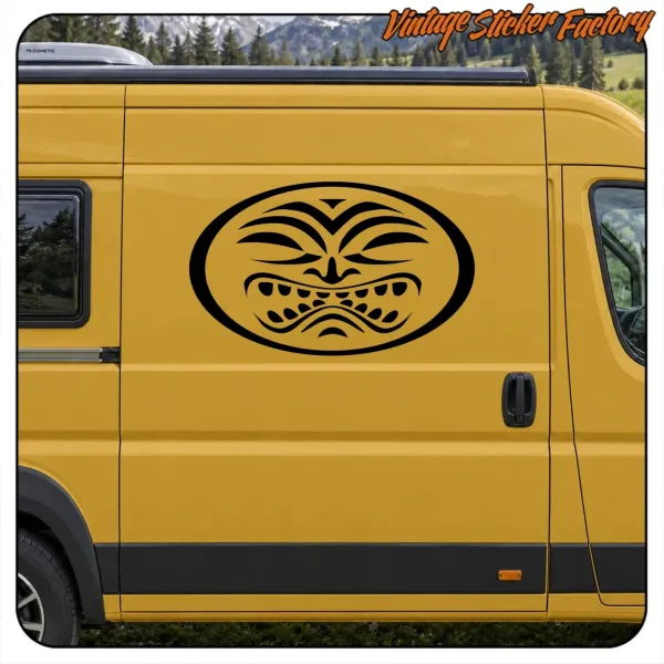 AUTOCOLLANT SOLEIL TRIBAL -2. ACHETEZ DES AUTOCOLLANTS EN VINYLE.