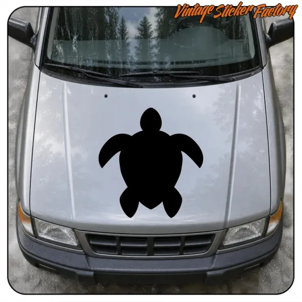 HIBISCUS TURTLE STICKER. BUY VINYL STICKERS.