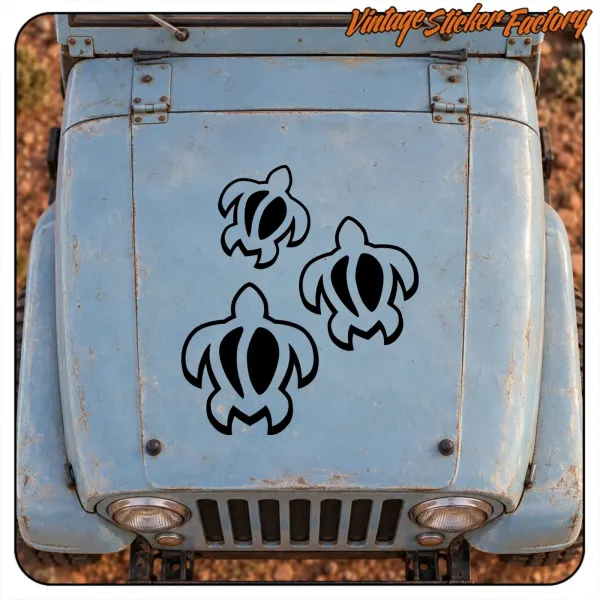 AUTOCOLLANT TORTUE TRIBALE -8. ACHETEZ DES AUTOCOLLANTS EN VINYLE.