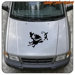 WITCH AND MOON STICKER. BUY VINYL STICKERS.