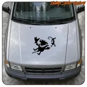 WITCH AND MOON STICKER. BUY VINYL STICKERS.