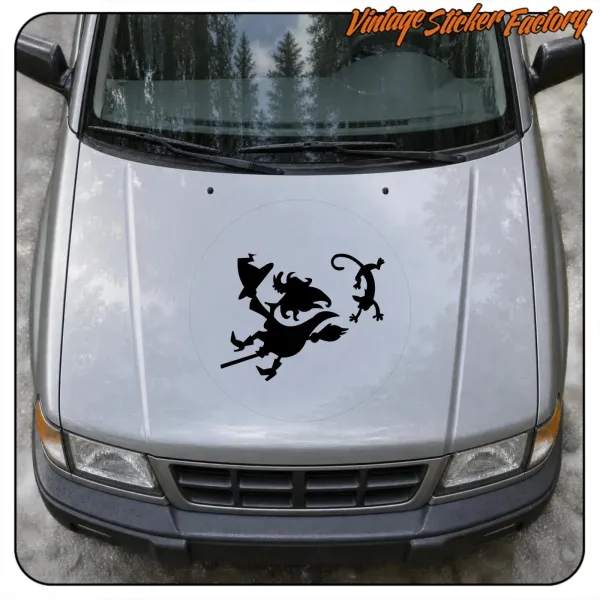 WITCH AND MOON STICKER. BUY VINYL STICKERS.