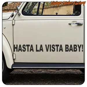 Pegatina HASTA LA VISTA BABY. Comprar pegatinas.