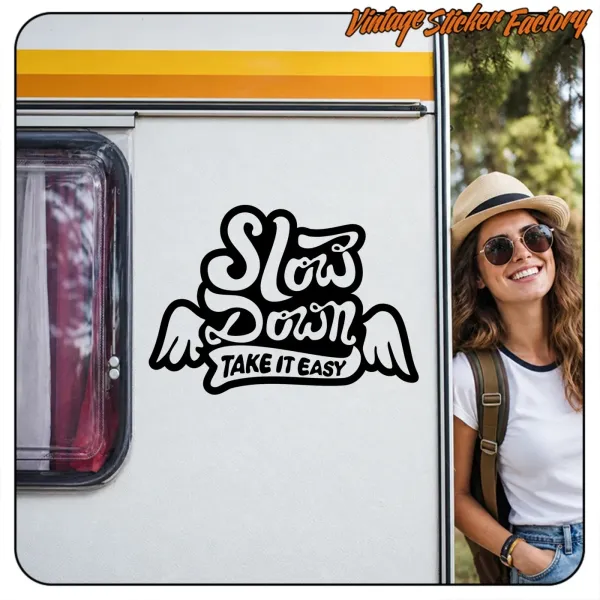 SLOW DOWN STICKER. BUY VINYL STICKERS.