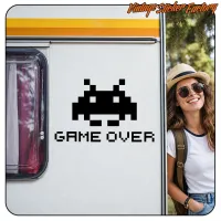 SPACE INVADERS GAME OVER STICKER. BUY VINYL STICKERS.