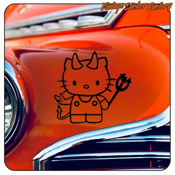 KITTY DEMONIO AUFKLEBER. KAUFEN SIE VINYLAUFKLEBER.