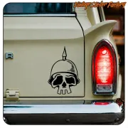 SCHÄDEL CASCO IWW AUFKLEBER. KAUFEN SIE VINYLAUFKLEBER.
