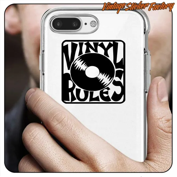 Sticker VINYL RULES pour amateurs de vinyles