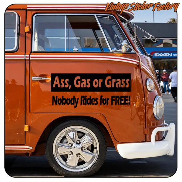 ASS GAS OR GRASS. STICKER. BUY VINYL STICKERS.