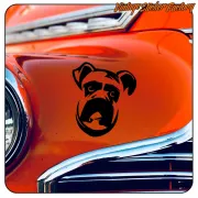 Autocollant chien Boxer en vinyle découpé