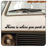 HOME IS WHERE YOU PARK IT STICKER. BUY VINYL STICKERS.