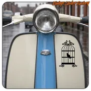 OLD SCHOOL TATTOO CAGED BIRD AUFKLEBER. KAUFEN SIE VINYLAUFKLEBER.