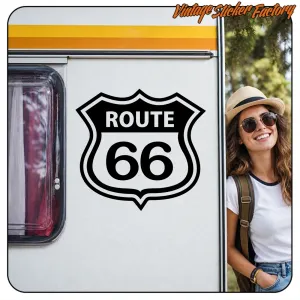 ROUTE 66 AUFKLEBER. KAUFEN SIE VINYLAUFKLEBER.