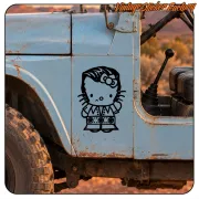 KITTY ELVIS STICKER. BUY VINYL STICKERS.