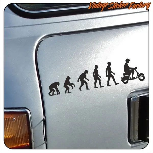 AUTOCOLLANT EVOLUTION VESPA. ACHETEZ DES AUTOCOLLANTS EN VINYLE.