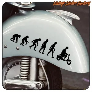AUTOCOLLANT EVOLUTION VESPA. ACHETEZ DES AUTOCOLLANTS EN VINYLE.