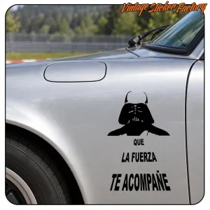 AUTOCOLLANT DARK VADOR: QUE LA FORCE VOUS ACCOMPAGNE. ACHETEZ DES AUTOCOLLANTS EN VINYLE.