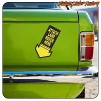 ATTACH LAND ROVER HERE STICKER. BUY VINYL STICKERS.