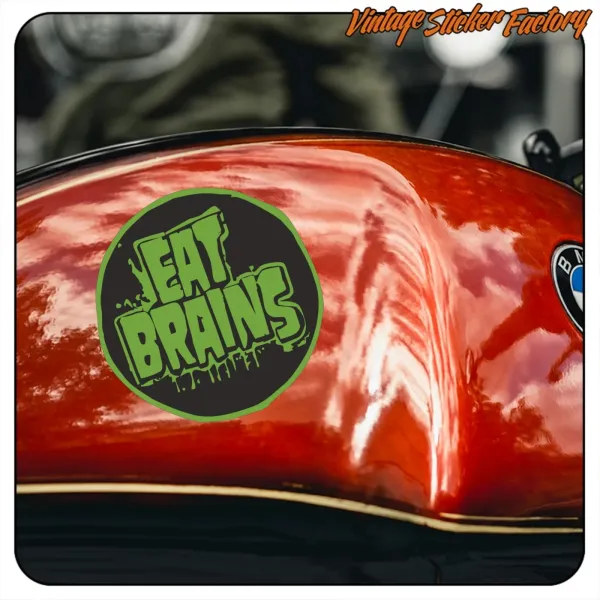 AUTOCOLLANT EAT BRAINS. ACHETEZ DES AUTOCOLLANTS EN VINYLE.