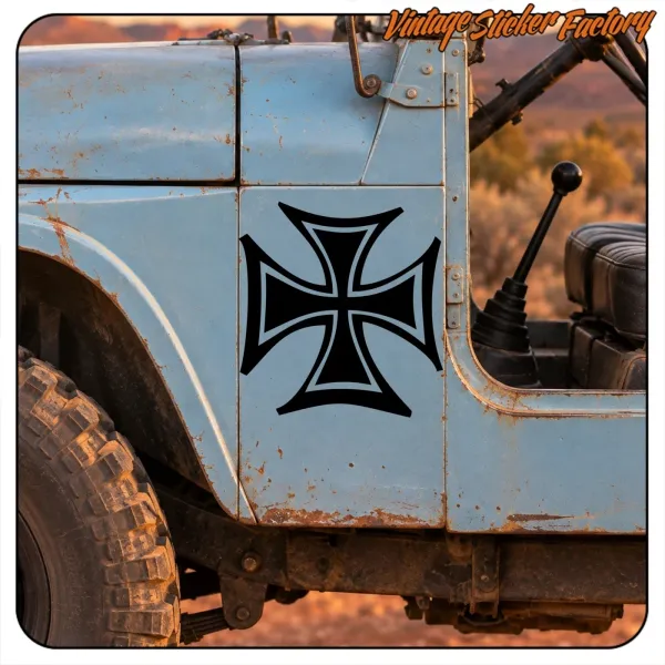 AUTOCOLLANT MALTE CROSS -3. ACHETEZ DES AUTOCOLLANTS EN VINYLE.