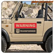 WARNING TRANSFORMER STICKER. BUY VINYL STICKERS.