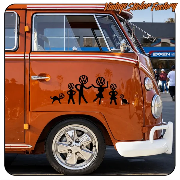 AUTOCOLLANT FAMILLE VW. ACHETEZ DES AUTOCOLLANTS EN VINYLE.